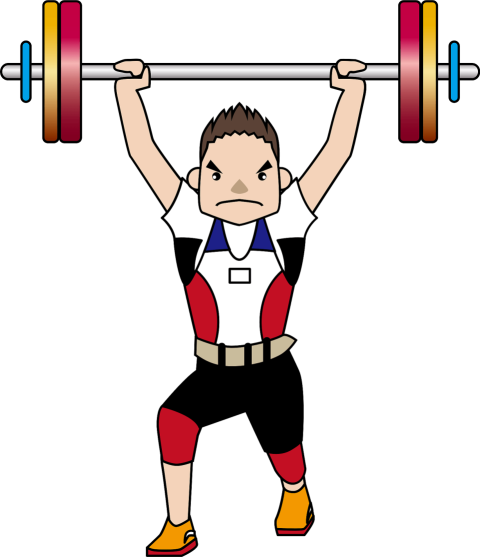 Powerlifting PNG Cartoon Character Image