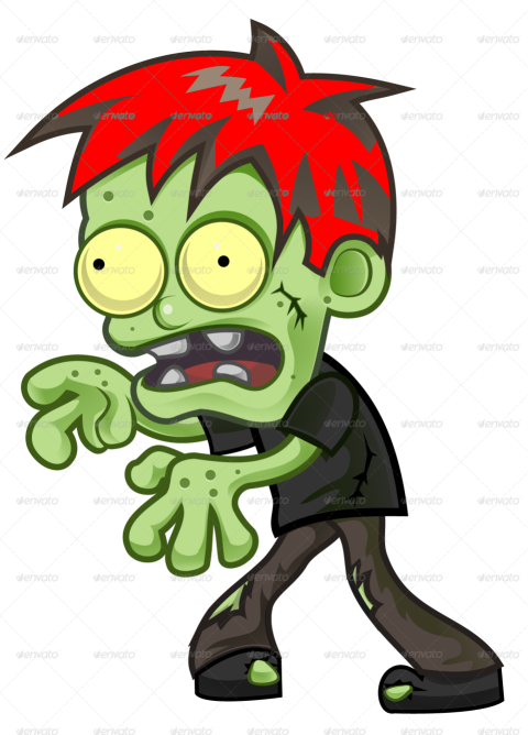 Cute litter Zombie PNG Sticker Free Download