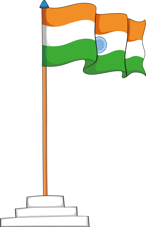 PSD Vector Clipart India Flag PNG Drawing& Sticker