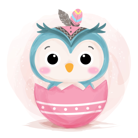 Adorable watercolor owl illustration PNG Download