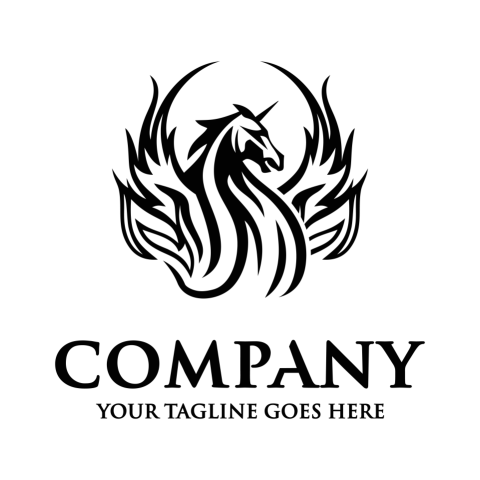 Unicorn horse logo